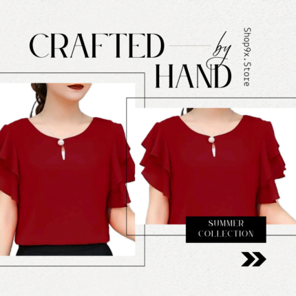 Stylish-and-Latest-Womens-T-shirt-dark-red