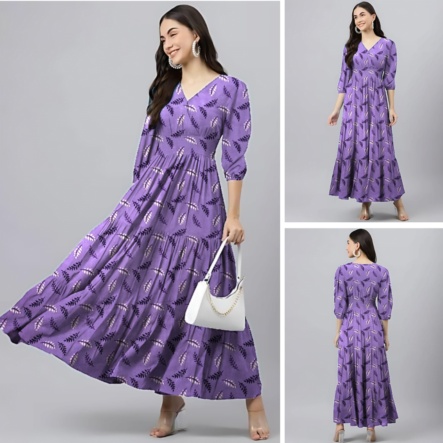 Rayon Long Dress