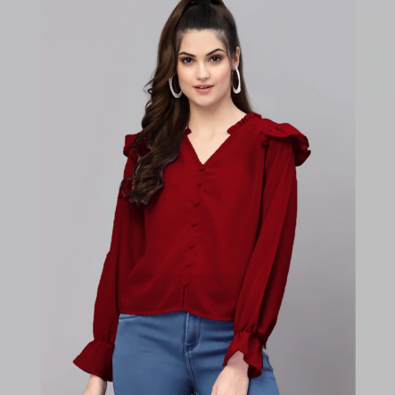 Georgette Ruffled Top