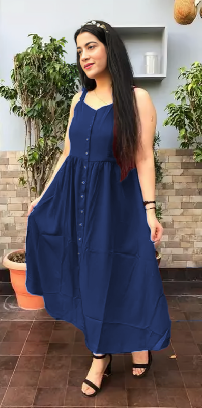 Solid Sleeveless Dress