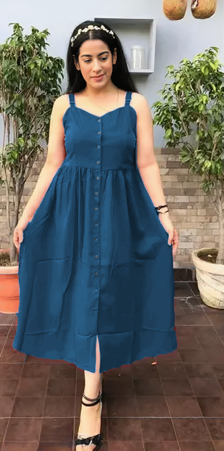 Solid Sleeveless Dress