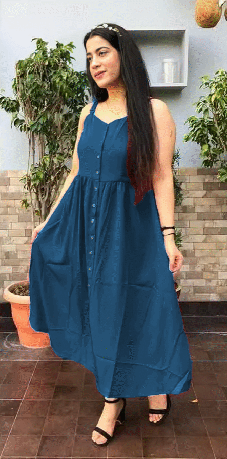 Solid Sleeveless Dress