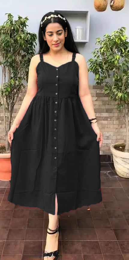 Solid Sleeveless Dress