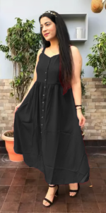 Solid Sleeveless Dress