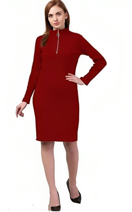 Saniya-Womens-Long-Hoodies-red