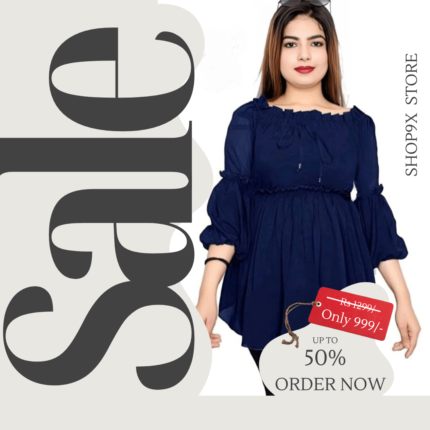 Ananya-Fashionable-Women-Tops-dark-blue