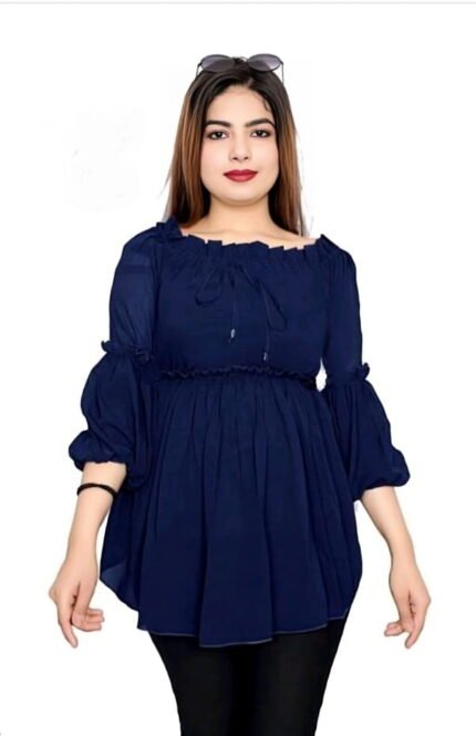 Ananya-Fashionable-Women-Tops-dark-blue