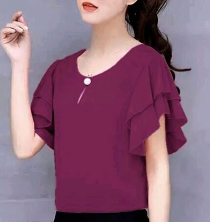Stylish-and-Latest-Womens-T-shirt-maroon