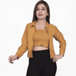Jacket Paired Cotton-blend