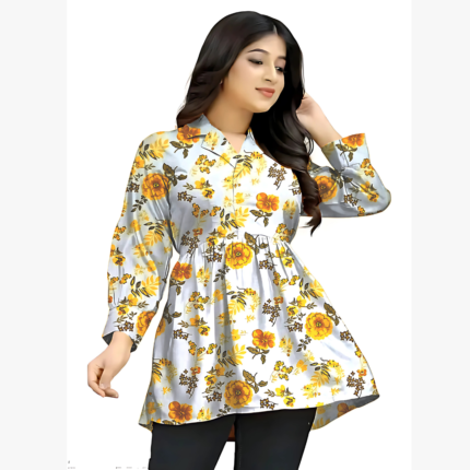 Divine Printed Crepe Top