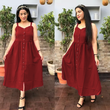 Solid Sleeveless Dress