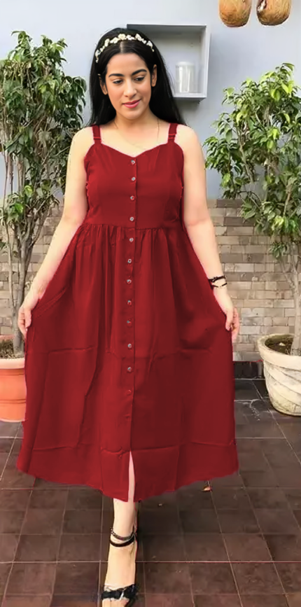 Solid Sleeveless Dress