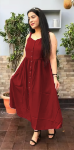 Solid Sleeveless Dress